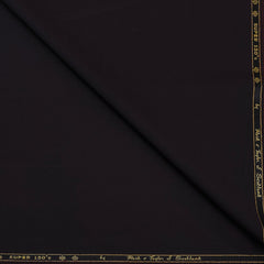 Trouser Fabric Reid & Taylor Super 130s Count 70%Wool Plain Weave Color Dark Maroon