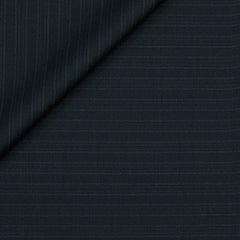 Trouser Fabric Reid & Taylor Super 130s Count 70%Wool Pinstripe Color Emerald Blackish Green