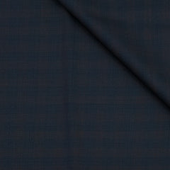 Trouser Fabric Reid & Taylor Super 130s Count 70%Wool Mild Check Color Dark Blue