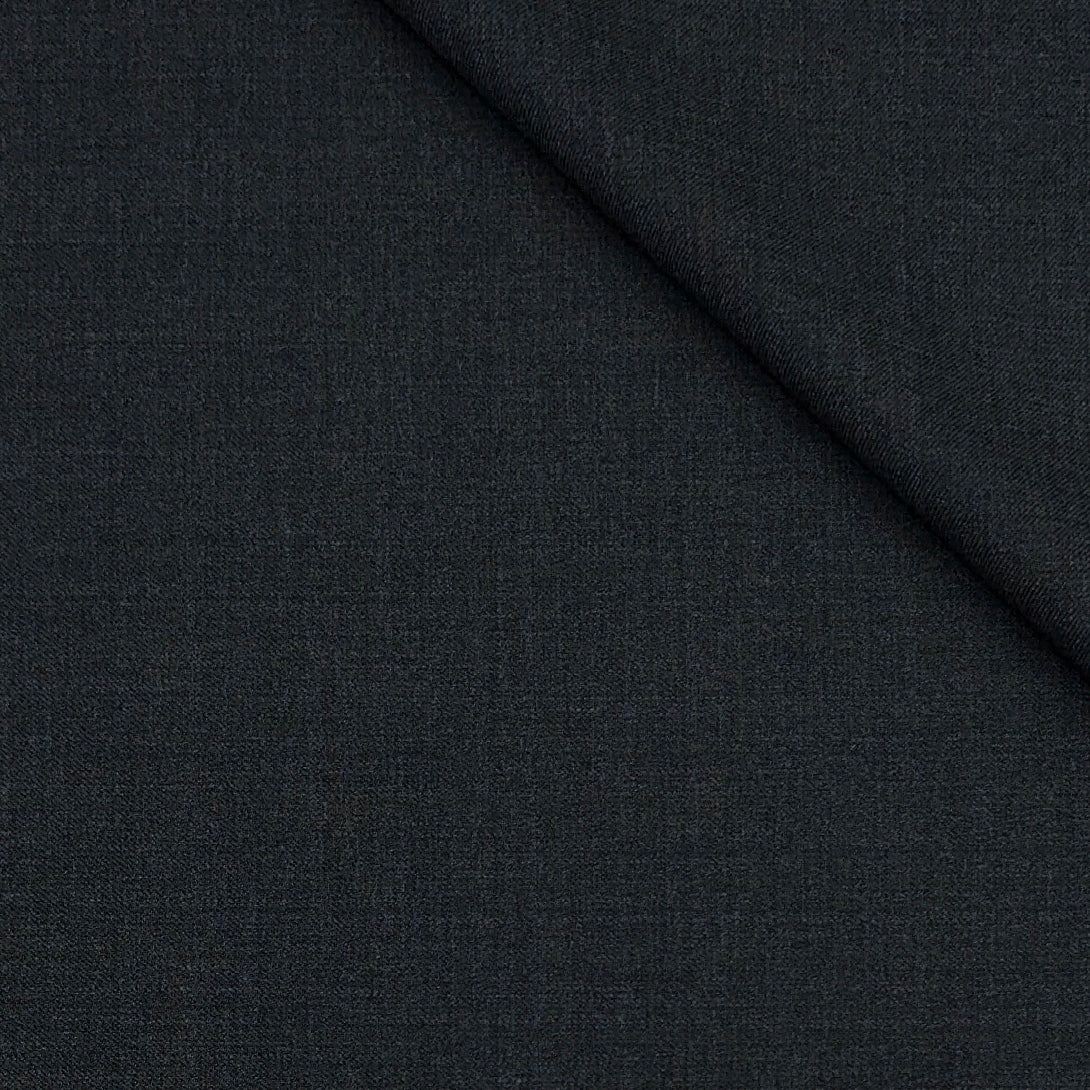 Trouser Fabric Reid & Taylor Super 120s Count 60%Wool Slub Texture Color Dark Grey