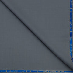 Trouser Fabric Reid & Taylor Super 130s Count 70%Wool Plain Weave Color Classic Medium Grey