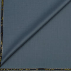 Trouser Fabric Reid & Taylor Super 120s Count 50%Wool Plain Weave Stretchable Color Iceberg Brown