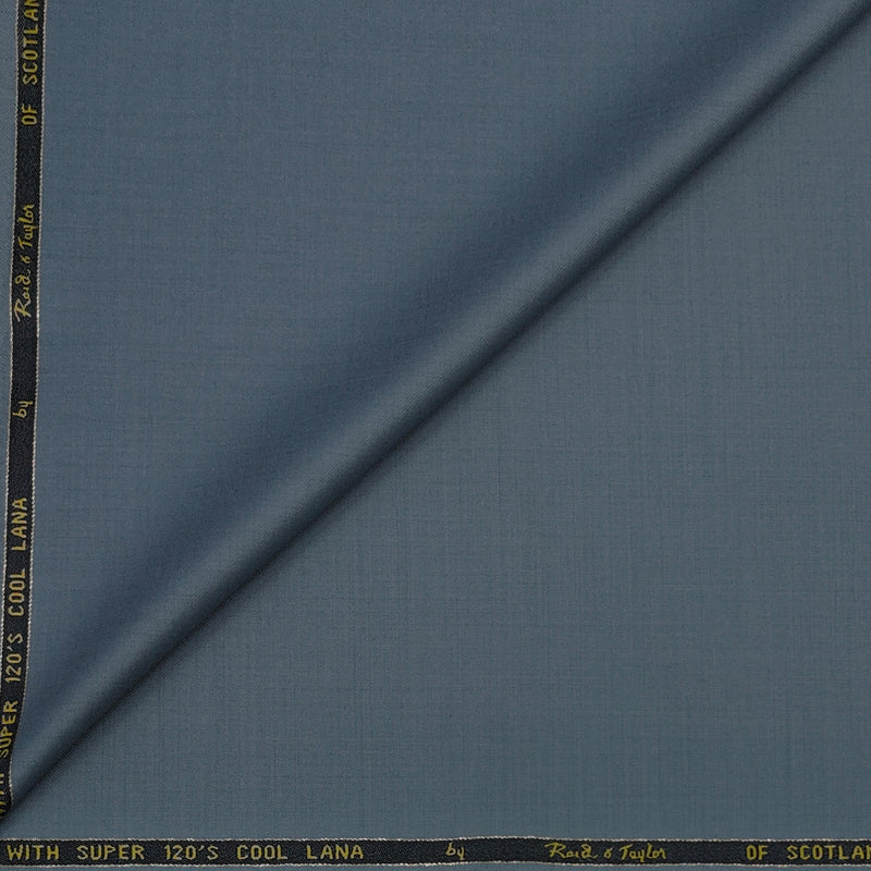 Trouser Fabric Reid & Taylor Super 120s Count 50%Wool Plain Weave Stretchable Color Iceberg Brown