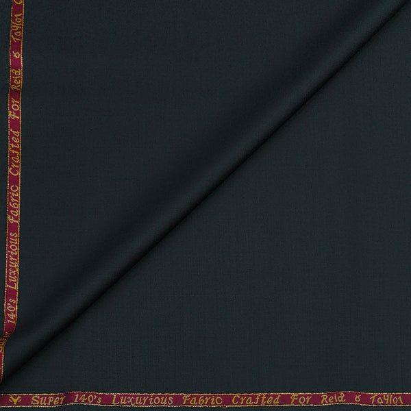 Trouser Fabric Reid & Taylor Super 140s Count 70%Wool Plain Weave Color Charleston Green