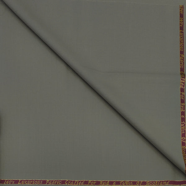 Trouser Fabric Reid & Taylor Super 140s Count 70%Wool Plain Weave Color Dust Brown