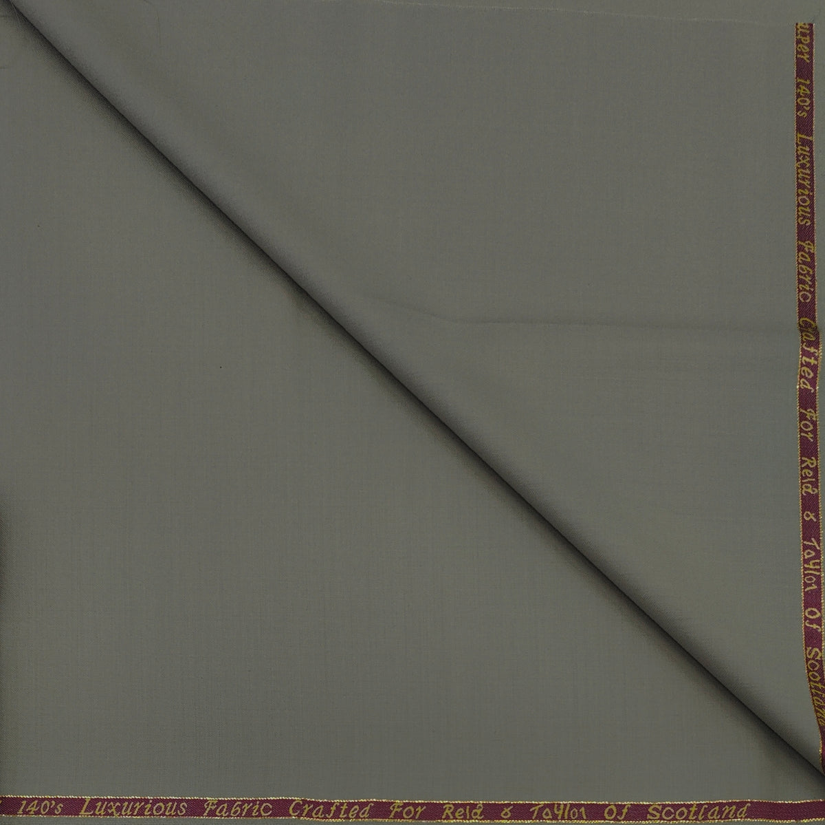 Trouser Fabric Reid & Taylor Super 140s Count 70%Wool Plain Weave Color Dust Brown