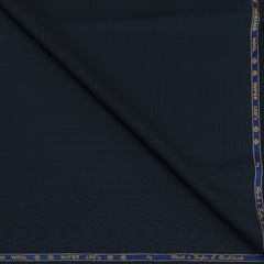 Trouser Fabric Reid & Taylor Super 130s Count 70%Wool Solid Textured Color Prussian Blue
