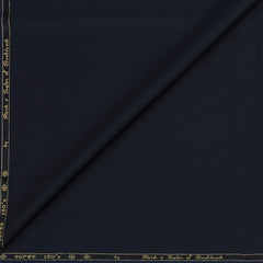 Trouser Fabric Reid & Taylor Super 130s Count 70%Wool Self Slub Color Dark Midnight Blue