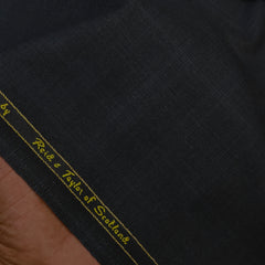 Trouser Fabric Reid & Taylor Super 130s Count 70%Wool Self Check Color Dark Charcoal Grey
