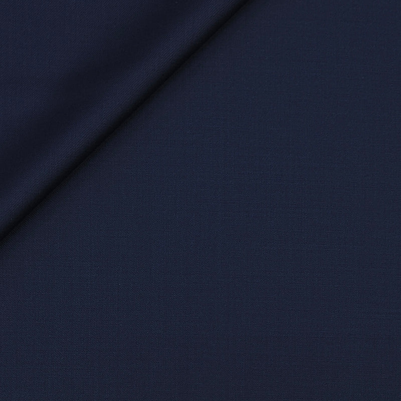 Trouser Fabric Reid & Taylor Super 130s Count 70%Wool Plain Weave Color Midnight Blue