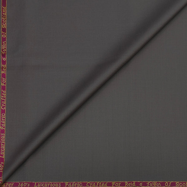 Trouser Fabric Reid & Taylor Super 140s Count 70%Wool Plain Weave Color Beaver Brown