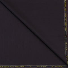Trouser Fabric Reid & Taylor Super 120s Count 50%Wool Plain Weave Stretchable Color Dark Maroon