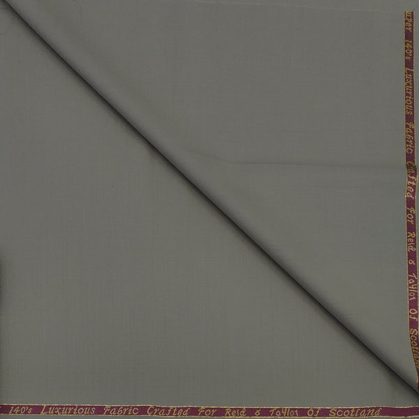 Trouser Fabric Reid & Taylor Super 120s Count 50%Wool Plain Weave Stretchable Color Firewood Brown