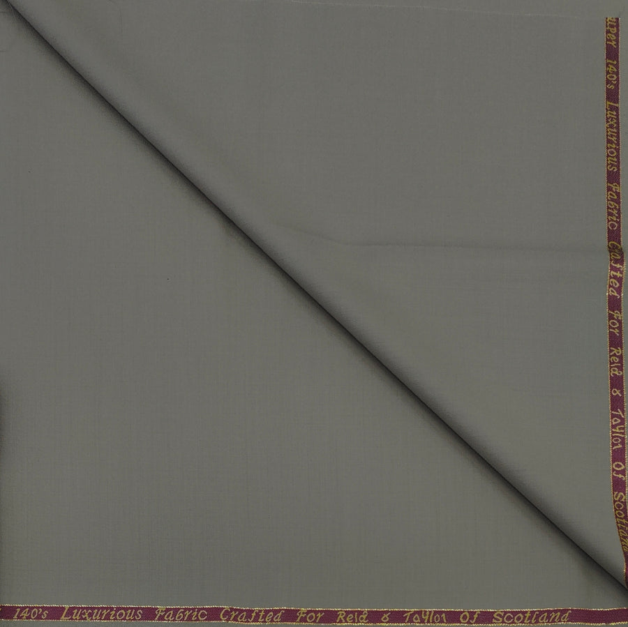 Trouser Fabric Reid & Taylor Super 120s Count 50%Wool Plain Weave Stretchable Color Firewood Brown
