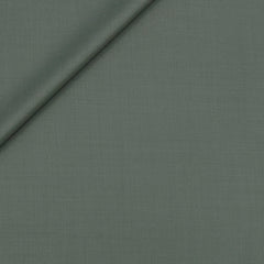 Trouser Fabric Reid & Taylor Super 140s Count 45%Wool Plain Weave Color Swamp Green