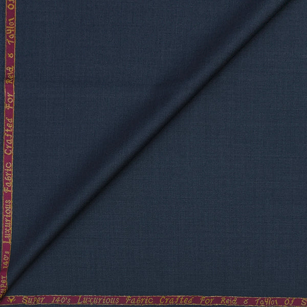 Trouser Fabric Reid & Taylor Super 140s Count 70%Wool Micro Structured Color Worsted Blue