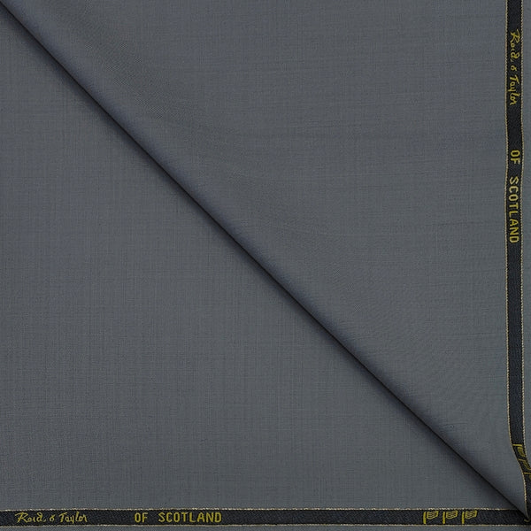 Trouser Fabric Reid & Taylor Super 120s Count 50%Wool Self Slub Stretchable Color Zinc Grey