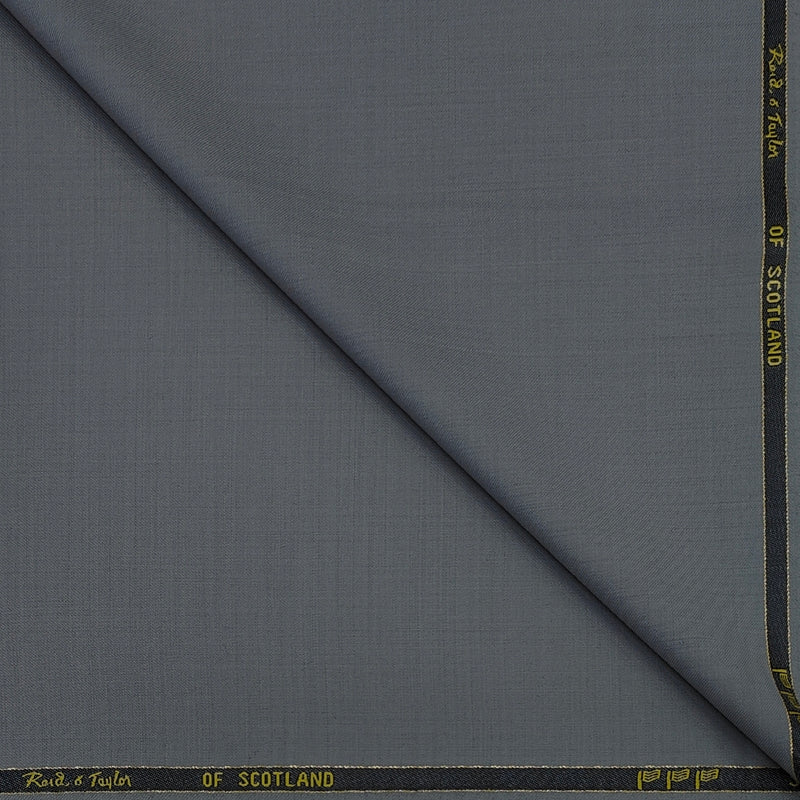 Trouser Fabric Reid & Taylor Super 120s Count 50%Wool Self Slub Stretchable Color Zinc Grey