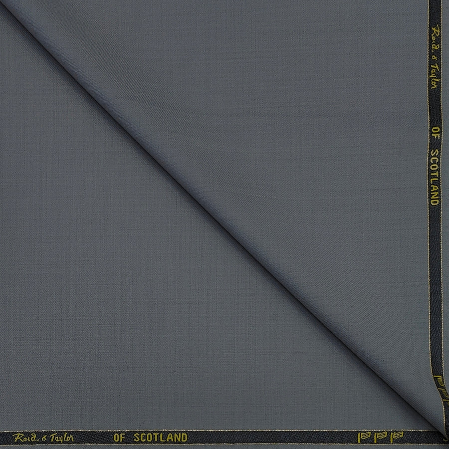 Trouser Fabric Reid & Taylor Super 120s Count 50%Wool Self Slub Stretchable Color Zinc Grey