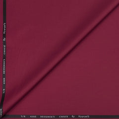 Suit Fabric Siyaram TR Plain Color Blood Red