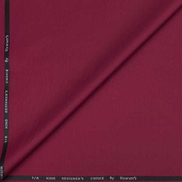 Suit Fabric Siyaram TR Plain Color Blood Red