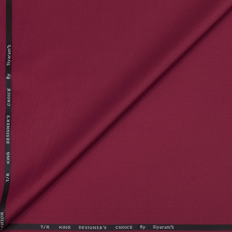 Suit Fabric Siyaram TR Plain Color Blood Red