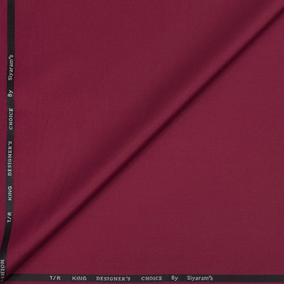 Suit Fabric Siyaram TR Plain Color Blood Red