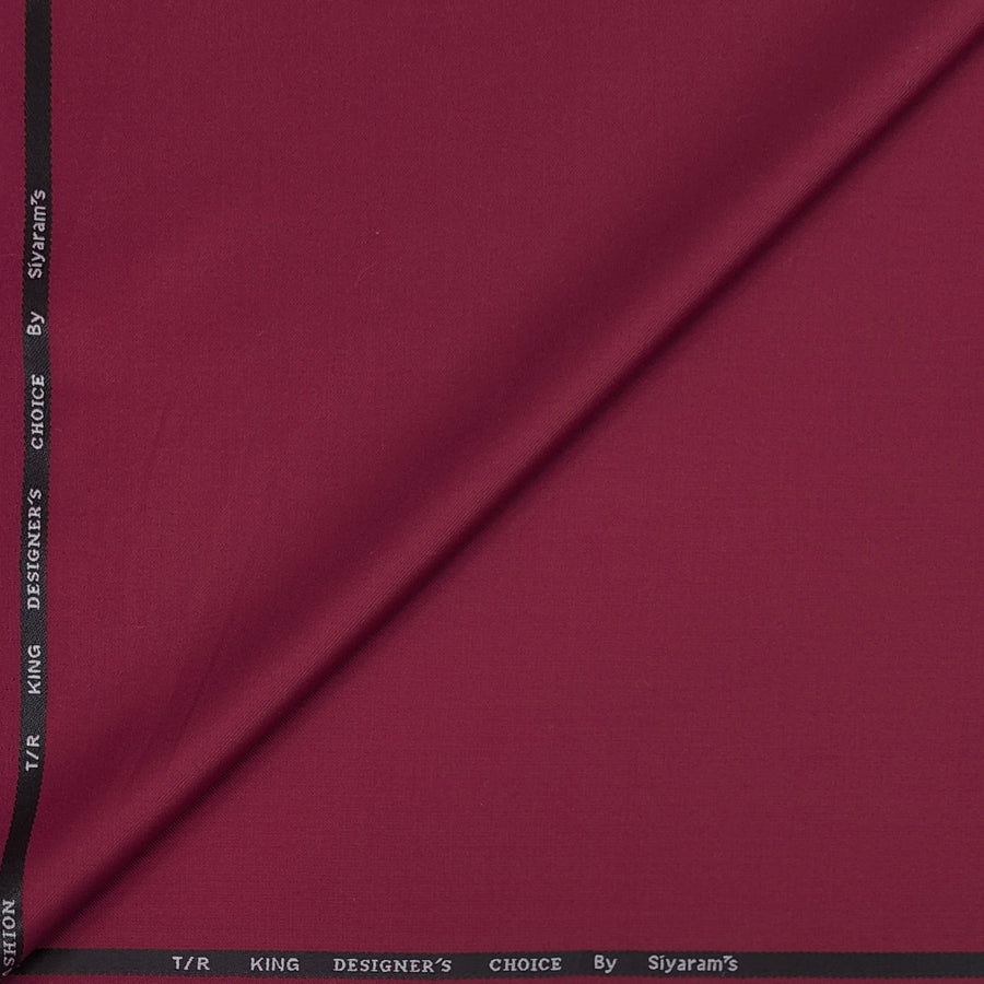 Suit Fabric Siyaram TR Plain Color Blood Red