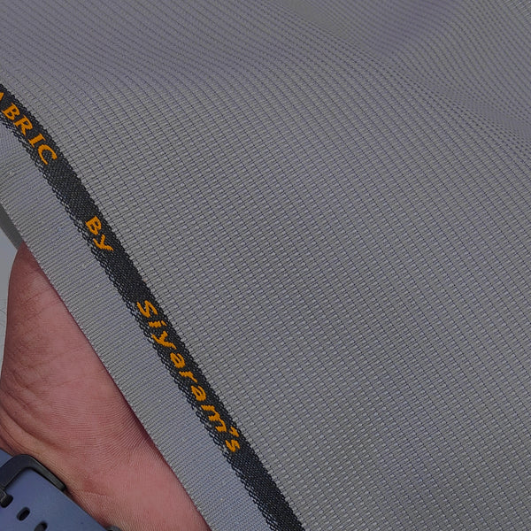 Trouser Fabric Siyaram Poly Cotton Thick N Rough Dobby Colour Slate Lavender