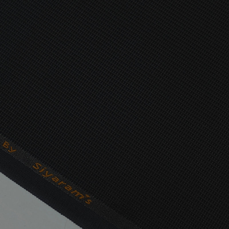 Trouser Fabric Siyaram Poly Cotton Thick N Rough Dobby Colour Black