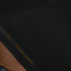Trouser Fabric Siyaram Poly Cotton Thick N Rough Dobby Colour Black