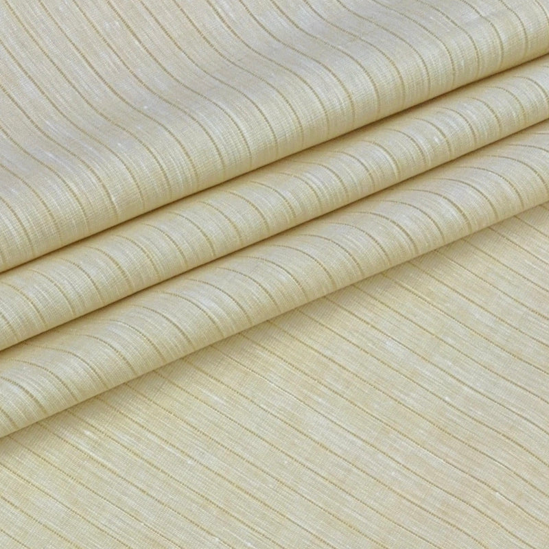 Shirt Fabric Raymond 60Lea×60Lea Pure Linen Fine Stripe Colour Light Brown