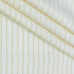 Shirt Fabric Raymond 60Lea×60Lea Pure Linen Fine Stripe Colour Ash Cream