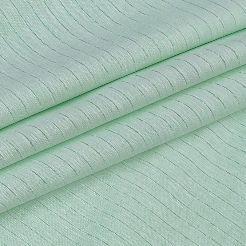 Shirt Fabric Raymond 60Lea×60Lea Pure Linen Fine Stripe Colour Mint Green