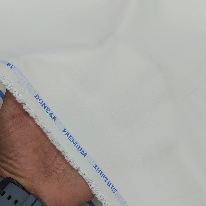 Shirt Fabric Donear Bamboo Poly Cotton plain Colour Cream
