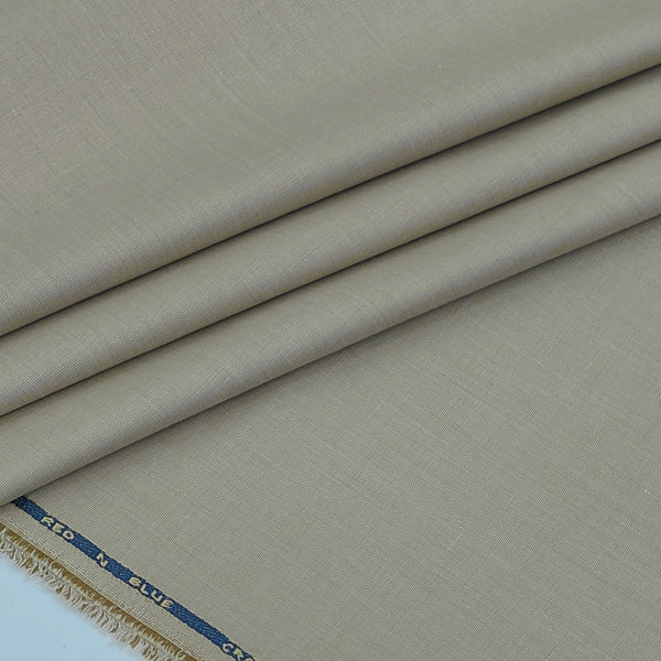 Shirt Fabric ManTire wrinkle Free PC Plain Fill a Fill Colour Taupe Brown
