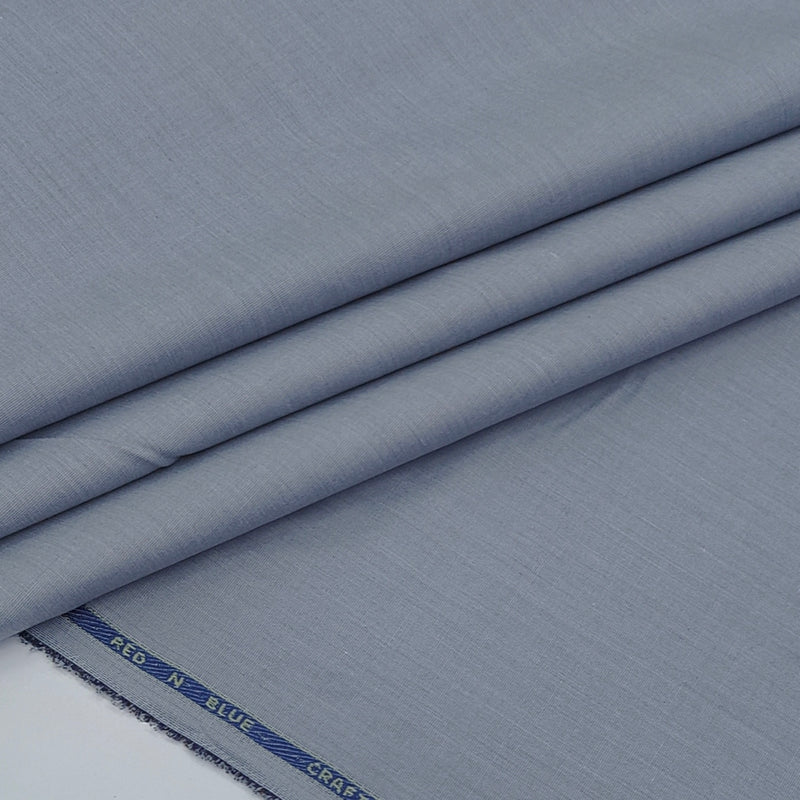 Shirt Fabric ManTire wrinkle Free PC Plain Fill a Fill Colour Glaucous Blue