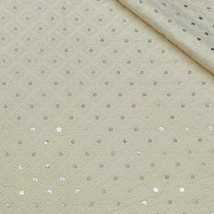 Kurta Fabric ManTire Designer Silk Ira Jaal Embroidery Colour Natural Ivory