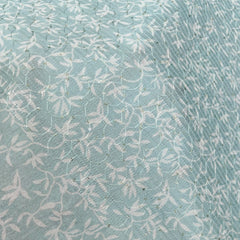 Kurta Fabric ManTire Designer Silk Allover Leafy Vines Embroidery Colour Pistachio Green