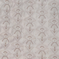 Kurta Fabric ManTire Designer Silk Art Deco Geometric Embroidery Colour Dusty Rose