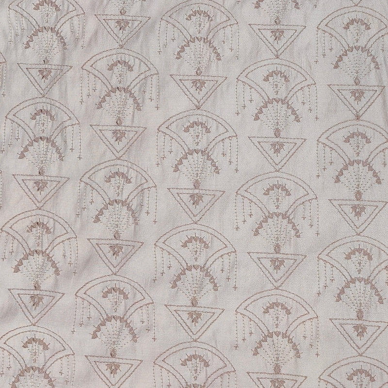 Kurta Fabric ManTire Designer Silk Art Deco Geometric Embroidery Colour Dusty Rose