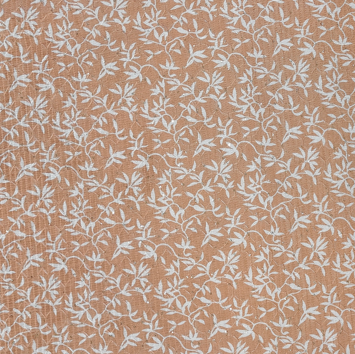 Kurta Fabric ManTire Designer Silk Tepchi Work Embroidery Colour Light Orange