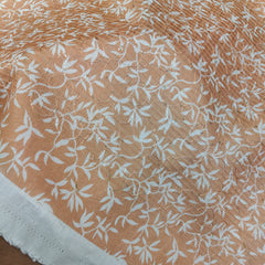 Kurta Fabric ManTire Designer Silk Tepchi Work Embroidery Colour Light Orange