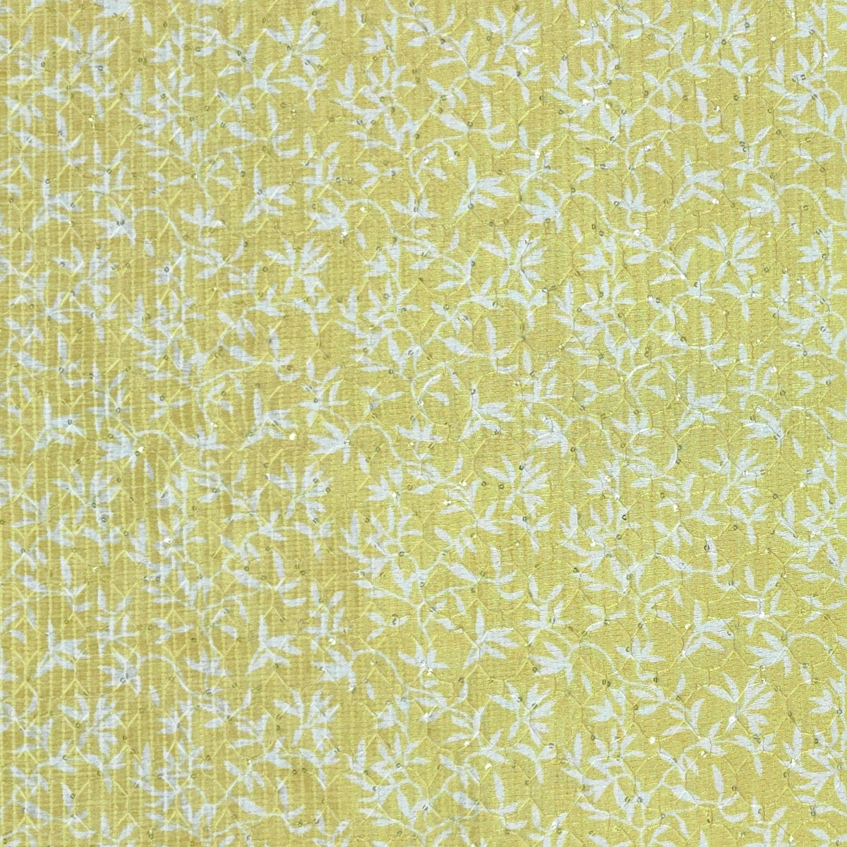 Kurta Fabric ManTire Designer Silk Jasmine Embroidery Colour Lemon