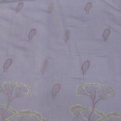 Kurta Fabric ManTire Designer Silk Tree Embroidery Colour Faded Lavender
