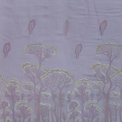 Kurta Fabric ManTire Designer Silk Tree Embroidery Colour Faded Lavender