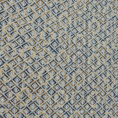 Kurta Fabric ManTire Designer Rayon geometric diamond grid  Embroidery Colour Beige N Off White