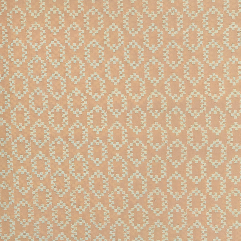 Kurta Fabric ManTire Pure Cotton Indus Flower Embroidery Colour Deep Peach