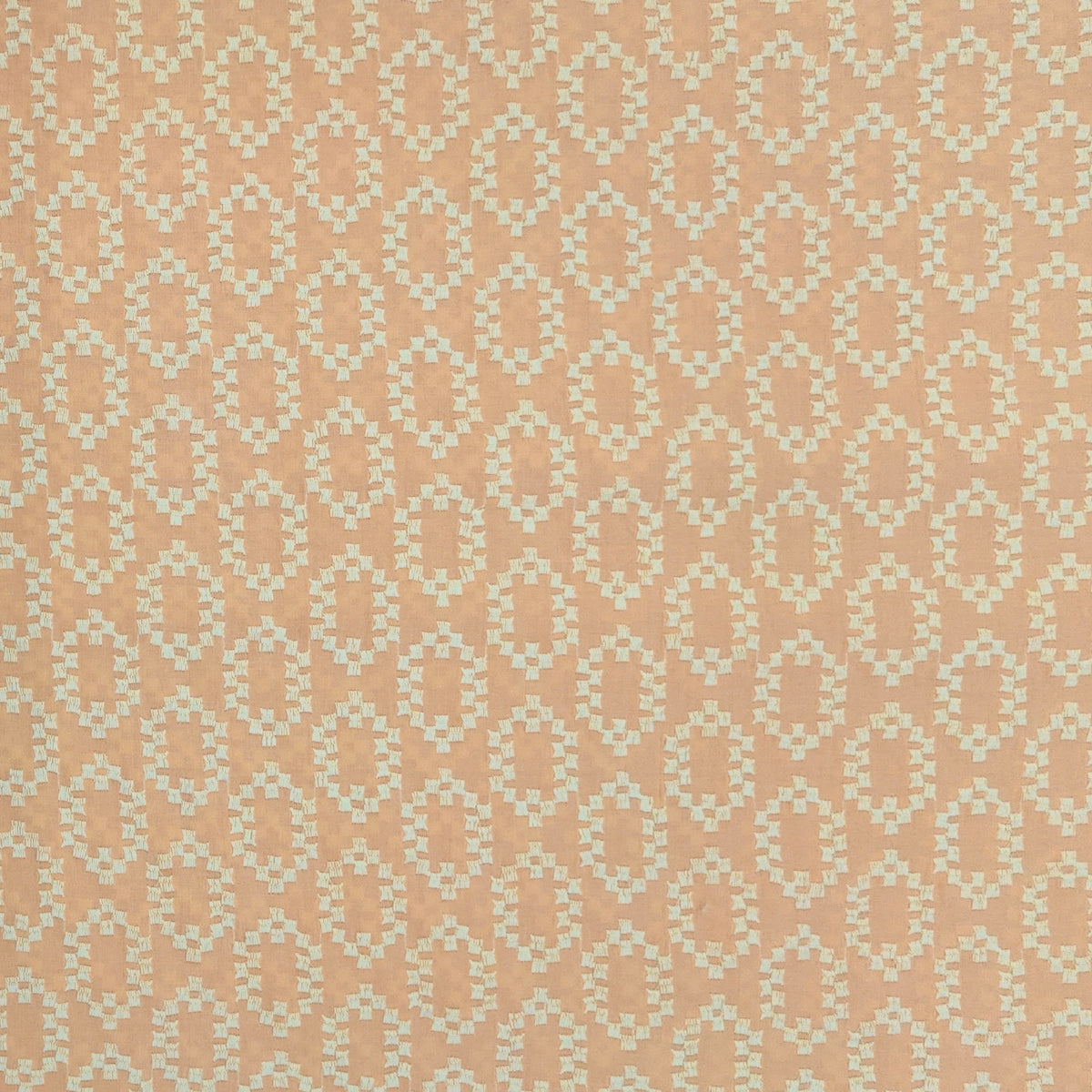 Kurta Fabric ManTire Pure Cotton Indus Flower Embroidery Colour Deep Peach