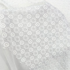 Kurta Fabric ManTire Designer Rayon Lucknowi Chikankari with Sequin Work Colour White